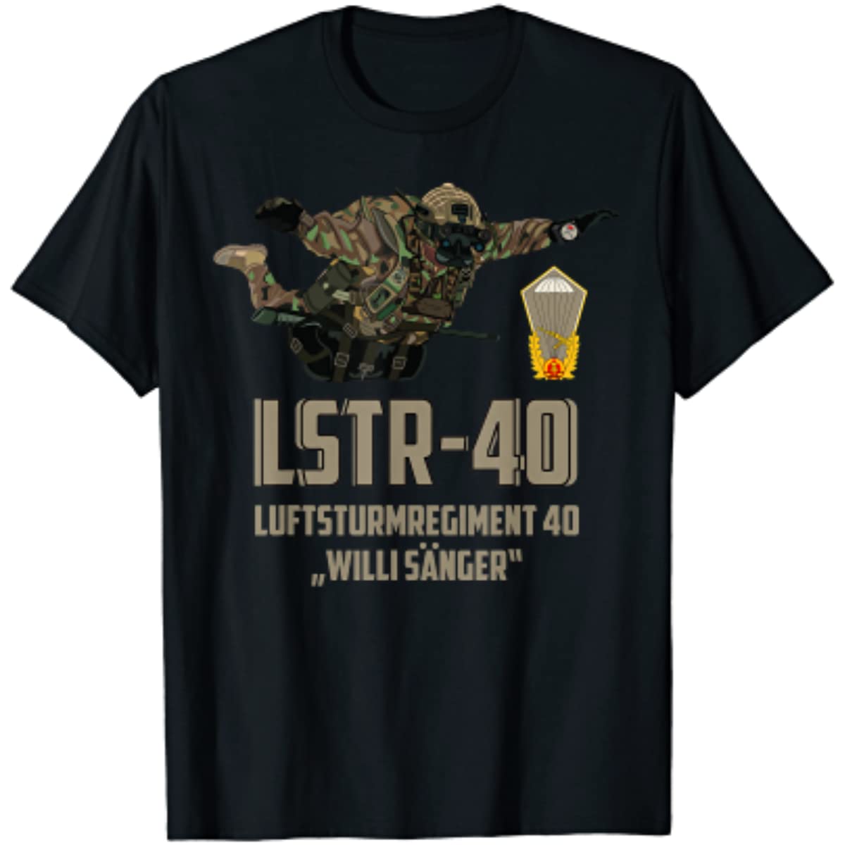 

Luftsturmregiment 40 DDR GDR Special Force Paratrooper TShirt 100 Cotton ONeck Short Sleeve Casual Mens Tshirt Size S3XL S