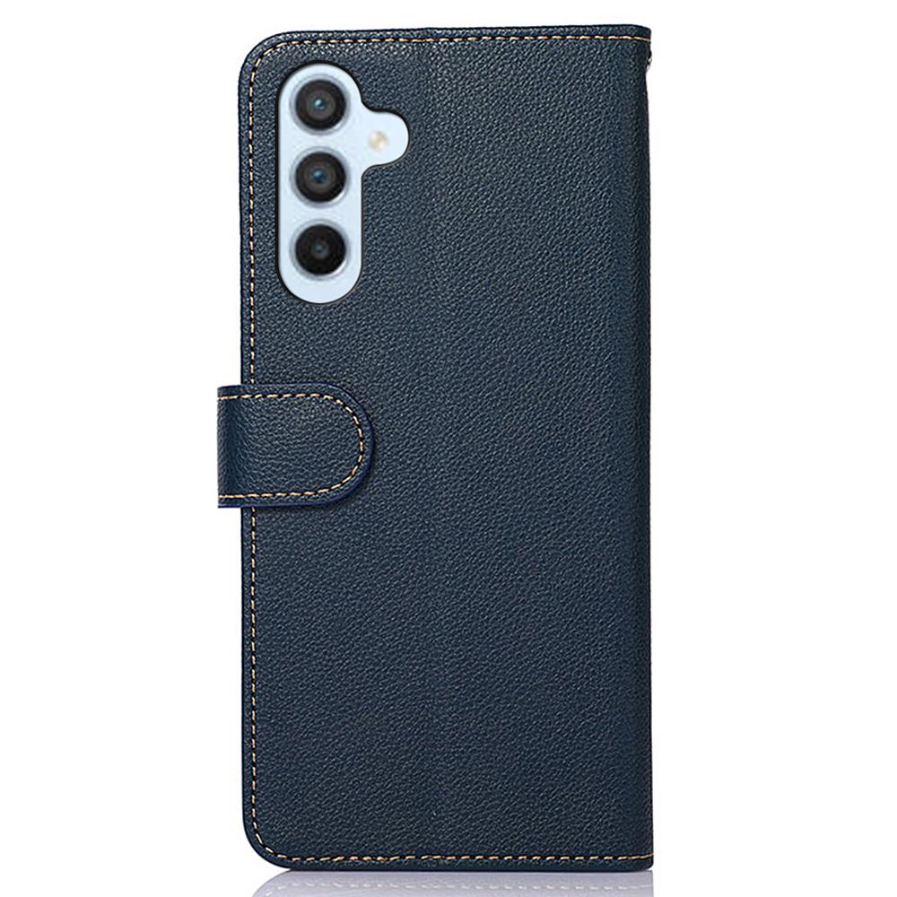 KHAZNEH For Samsung Galaxy S25+/S24+ Case PU Leather Shell RFID Blocking Wallet Mobile Phone Cover