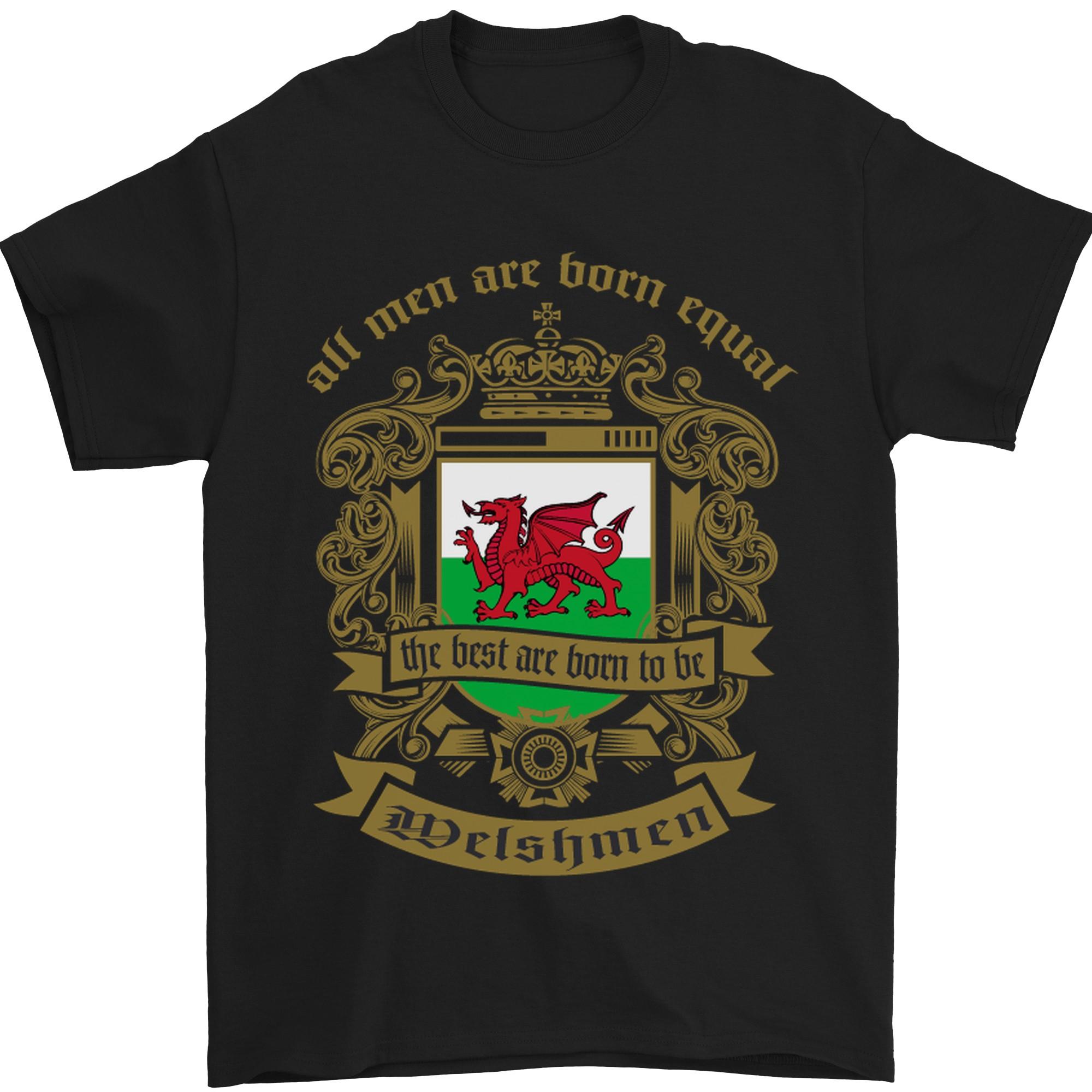 All Men Are Born Equal Welshmen Wales Welsh Mens T-Shirt 100% Cotton XL