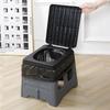 Portable Folding Toilet with Lid Foldable Outdoor Camp Toilet Multifunctional Outdoor Toilet Seat for Emergencies