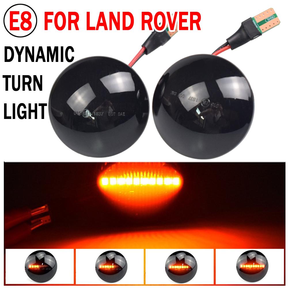 

1Pair Car LED Side Marker Turn Signal Light For Land Range Rover L322 2002-2012 Flashing Sequential Indicator Blinker Lamp Dynamic Smoked