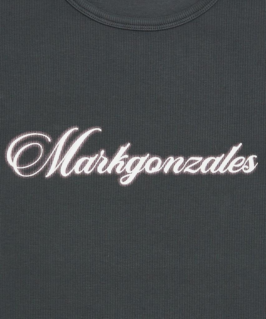 MARK GONZALES Women'S Mg Lettering Short Sleeve T-Shirt - Charcoal