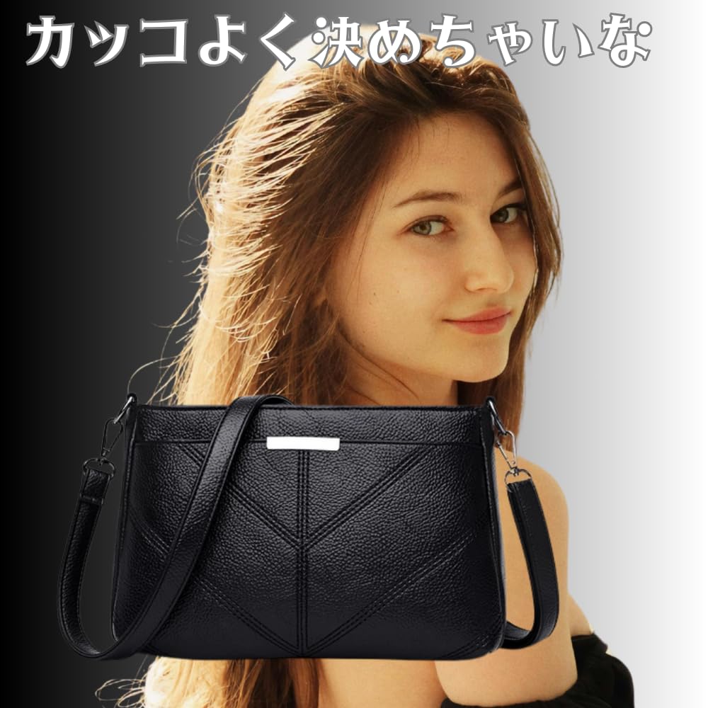 ORIJIRI Women's Small Shoulder Bag, Wallet, Cute Handbag, PU Leather, 3-Way Mini Shoulder Bag
