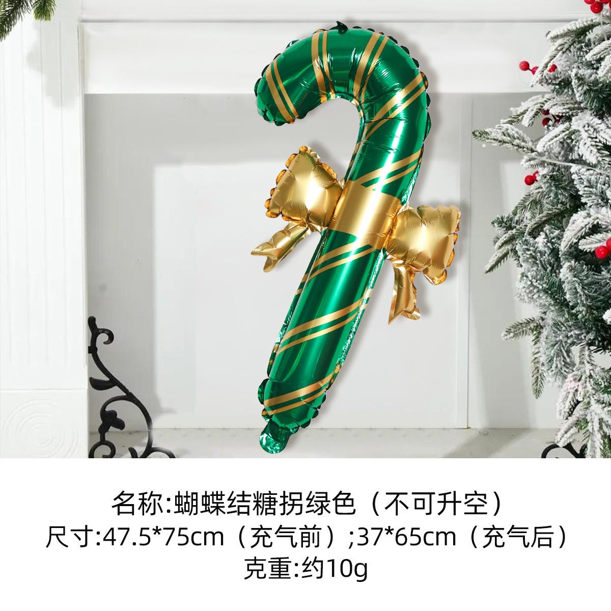 

5PCS Christmas Candy Cane Stick Balloons Foil Balloon Xmas Decoration Supplies Home Party Ornaments 2025 Navidad Props 47.5X75CM