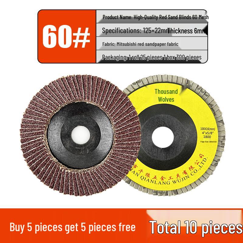 Flap Disc Grinding Wheel for Angle Grinder - 125/150/180mm, Metal & Stainless Steel Sandpaper