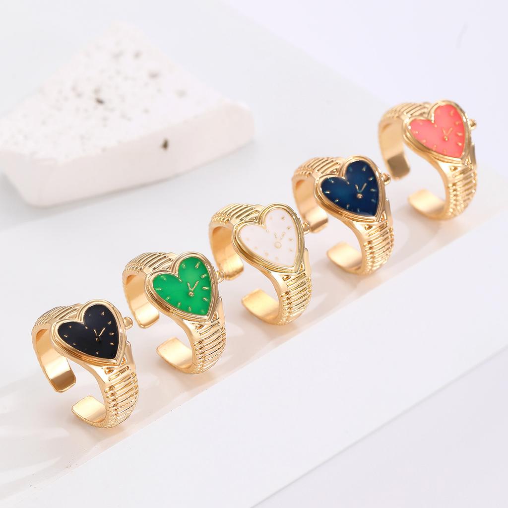 Elegant Finger Rings Party Accessories Heart Shape Weddings Rings Alloy Texture Suitable for Fashion Casual Looks