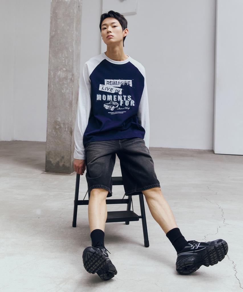 MINDBRIDGE Raglan Oversized Long Sleeve T-Shirt - 2 Colors