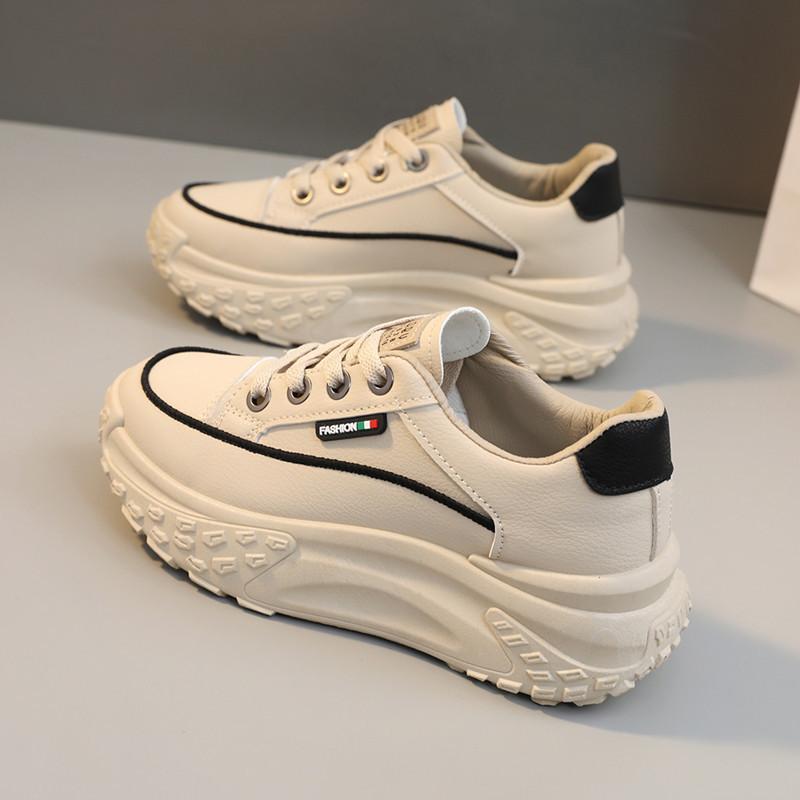 Plateau Damen neue Frühling vielseitige Sport-Freizeitschuhe, weiße Schuhe, leichte Studenten-Laufschuhe