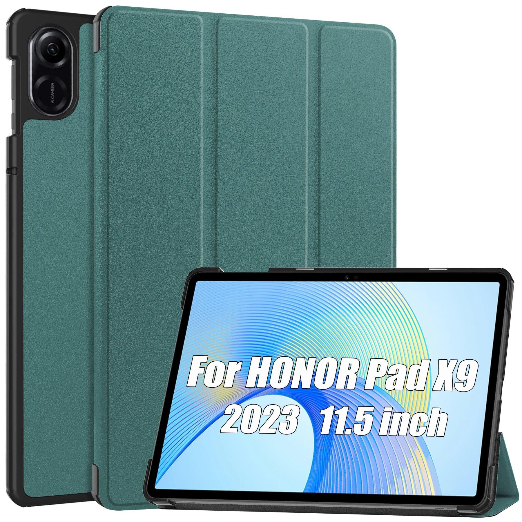 

Для HONOR Pad X9 футляр 11,5 дюймів Ультратонкий захисний чохол із підставкою Шкіряний чохол для Honor Pad X9 2023 11,5 дюймів For HONOR Pad X9 зелений
