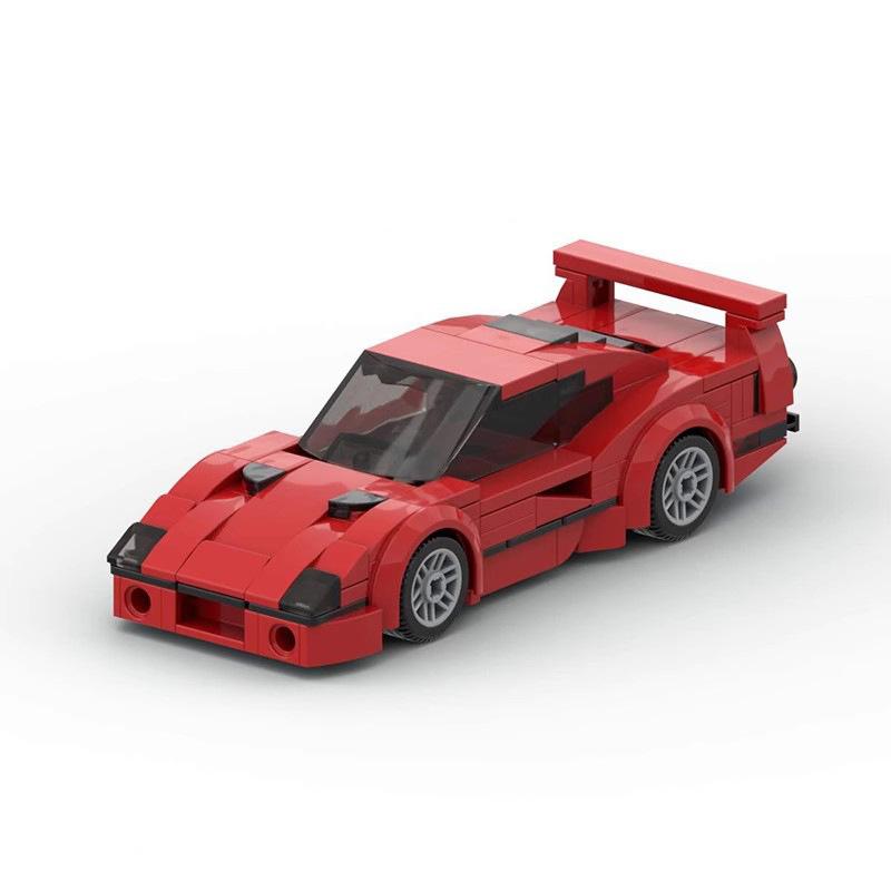 Compatible With Building Blocks MOC Car Model Set F40 Assembled Ornaments Gift 8-grid Car Model