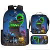 Cosmic Robot Peripheral Backpack, Youth and Primary School Students Schoolbag, Pencil Bag 3-piece Set