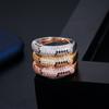 J0106 Simple And Exquisite Zircon Ring Full Of Diamonds, Environmentally Friendly Copper Electroplating Color Retention Jewelry