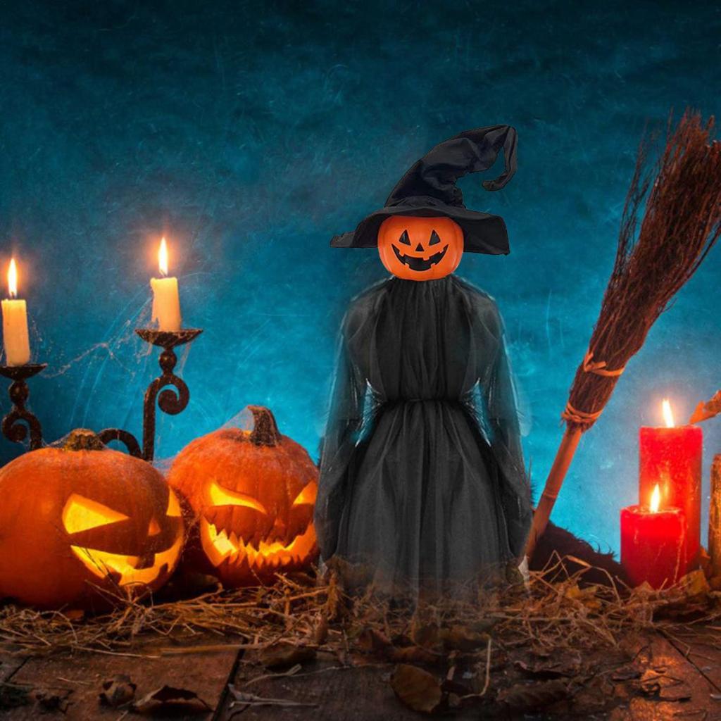 Halloween Witch Seven-Color Voice-Controlled Hand-Holding Decoration, Haunted House Party Setup Props, Sensing Clothes