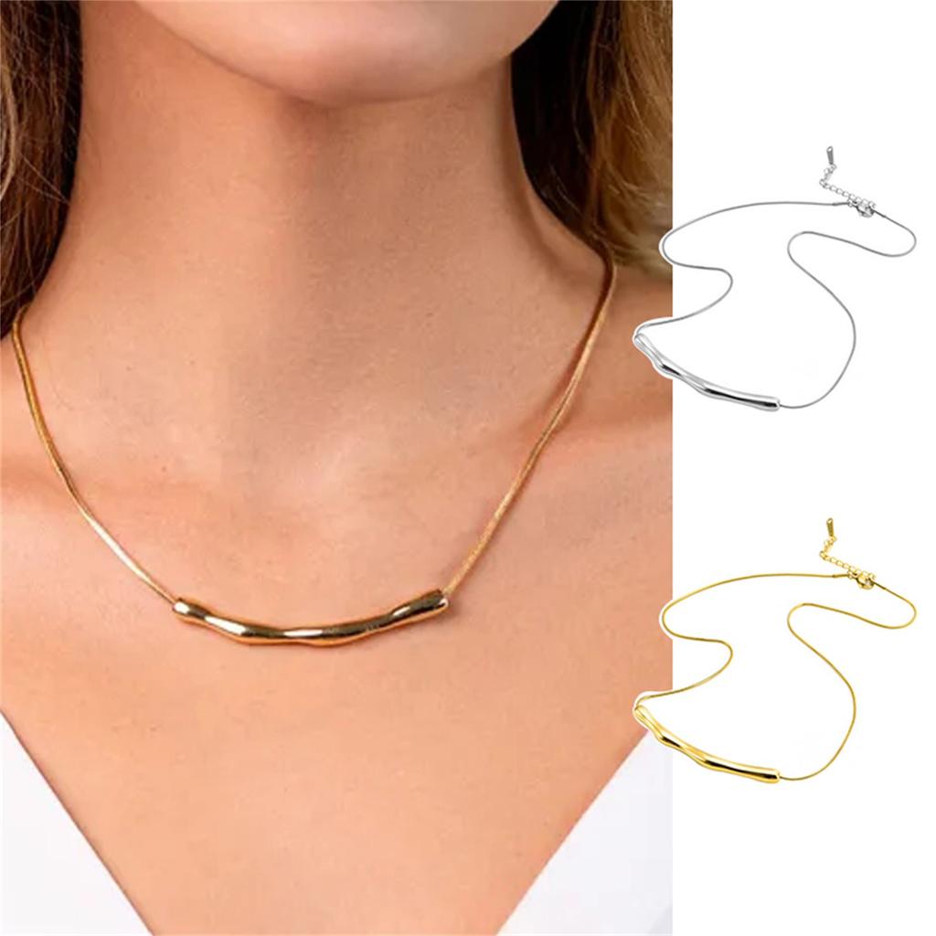 Women's Metal Chain Lrregular Titanium Steel Non-fading Necklace Jewelry