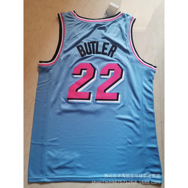 Camisa de Basquete Masculina Jimmy Butler 22 Miami Heat Costurada Roupa de Fã Roupa Esportiva Top Atlético Respirável