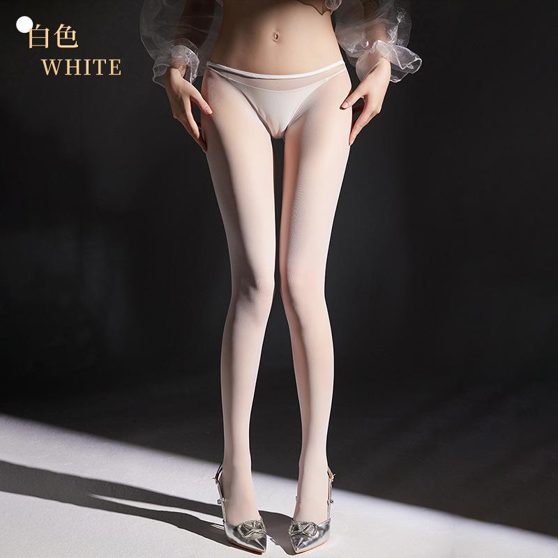8mm Minimalist Narrow Edge Deep Crotch Seamless Stockings Full Body Transparent Velvet 360 Degree Seamless High Elastic Pantyhos