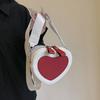 Bags Cute Peach Heart Small Bag 2025 New Mori Sweet Girl Foreign Style Versatile Contrasting Color Messenger Love Bag