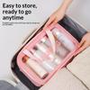 Dry-wet Separation Double Transparent PU Makeup Bag Portable Washing Bag Cosmetic Storage Bag Travel Fitness Swimming Essentials