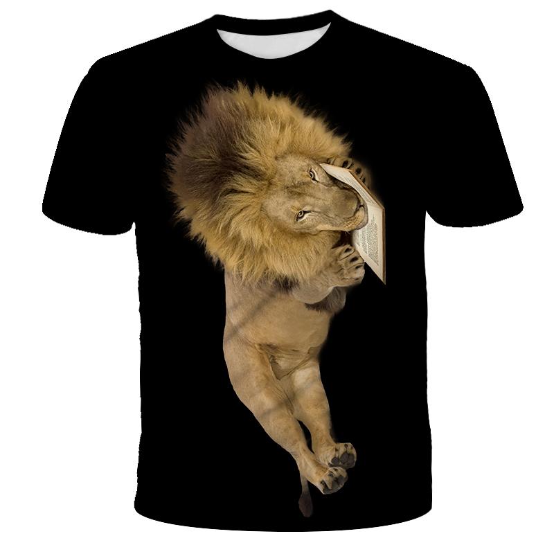 Animal Lion 3D Printed T-Shirt Streetwear Summer Unisex Fashion Harajuku Casual O-Neck Top