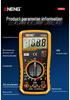 High-Precision Digital Multimeter for Electricians: Multi-Function, Portable, Data Hold Feature