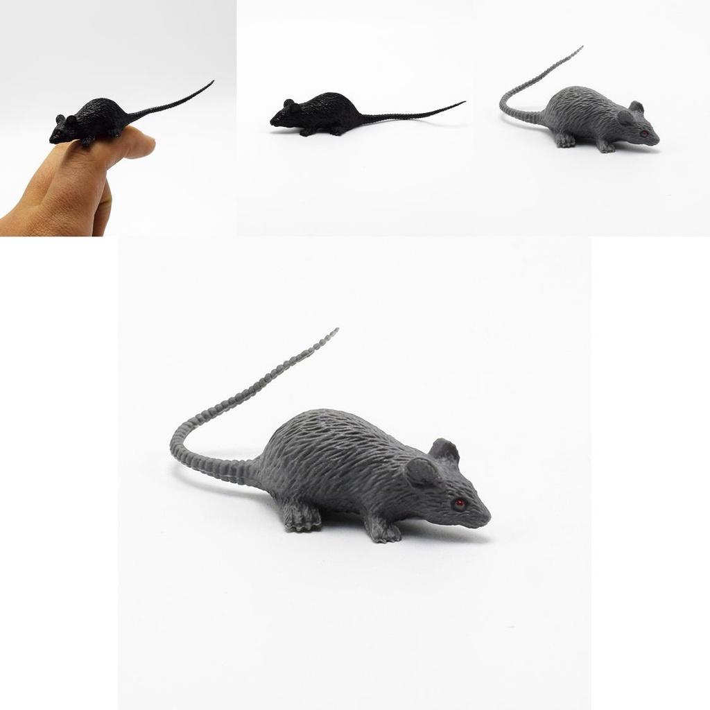 Scary Halloween Toy Mini Mouse Model For Tricksters Plastic Material 9cm Size