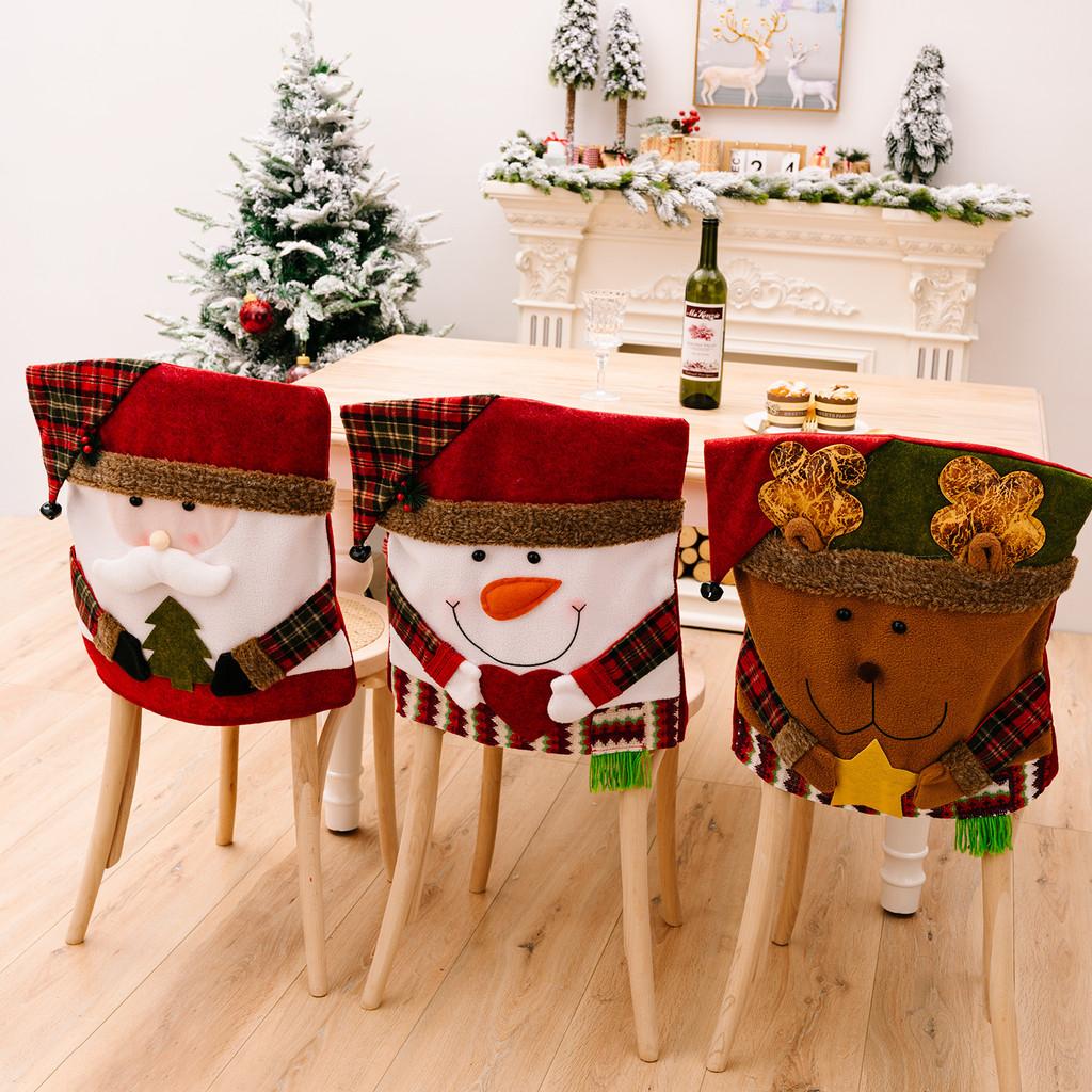 And Soft Colorful Christmas Chair Covers Adorned With Whimsical Reindeer Snowman