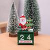 Christmas Mini Wooden Countdown Calendar Ornament Adjustable Date Children Holiday Gifts For Desktop