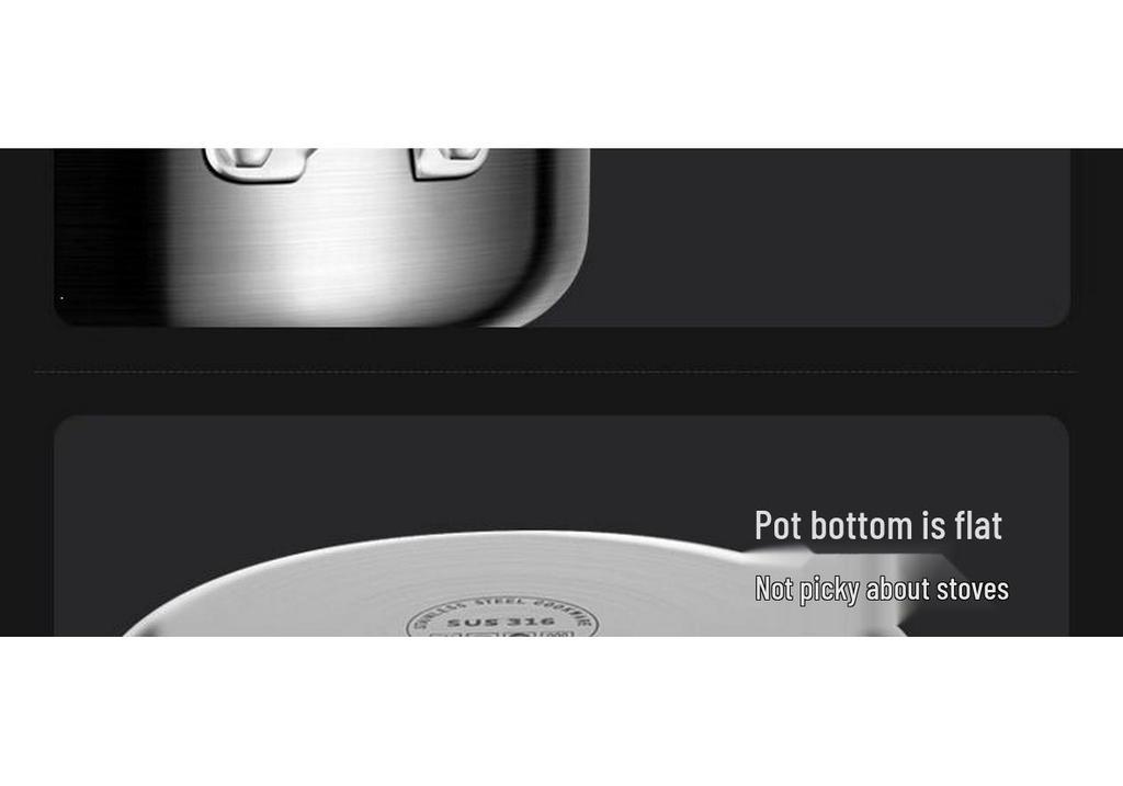 316 Stainless Steel Non-Stick Flat-Bottom Frying Pan for Home & Commercial Use - Ideal for Eggs, Stir-Fry, Induction, and Gas Cookers.