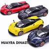 Pagani Huayra Dinastia Supercar Simulation Druckguss- und Spielzeugfahrzeuge Geräusche und Licht Rückziehauto 1:32 Legierungskollektionsmodell