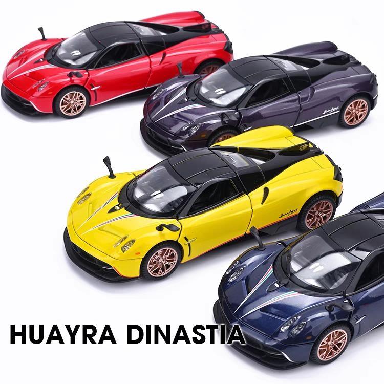 Pagani Huayra Dinastia Supercar Simulation Druckguss- und Spielzeugfahrzeuge Geräusche und Licht Rückziehauto 1:32 Legierungskollektionsmodell