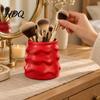 Modern Matte Finish Home Decor Christmas Tree Resin Ornament Multi-purpose Vase Pen Holder Makeup Functional for Shelves Brush Storage Container