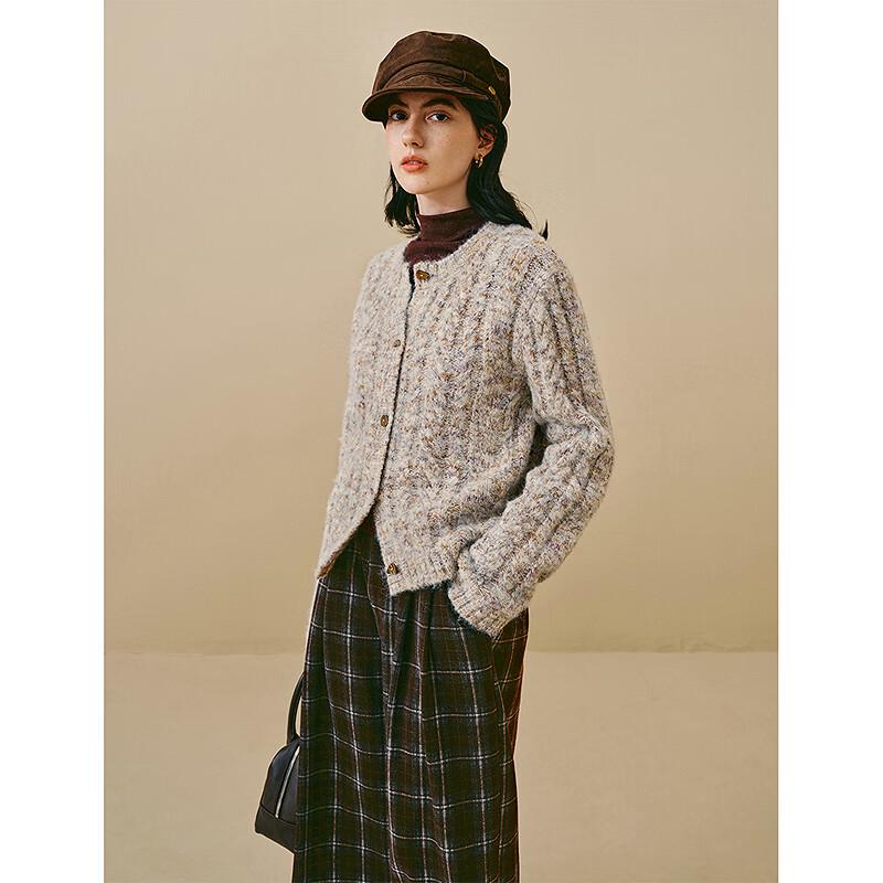 INMAN 2025 Winter Retro Textured Long Sleeve Sweater