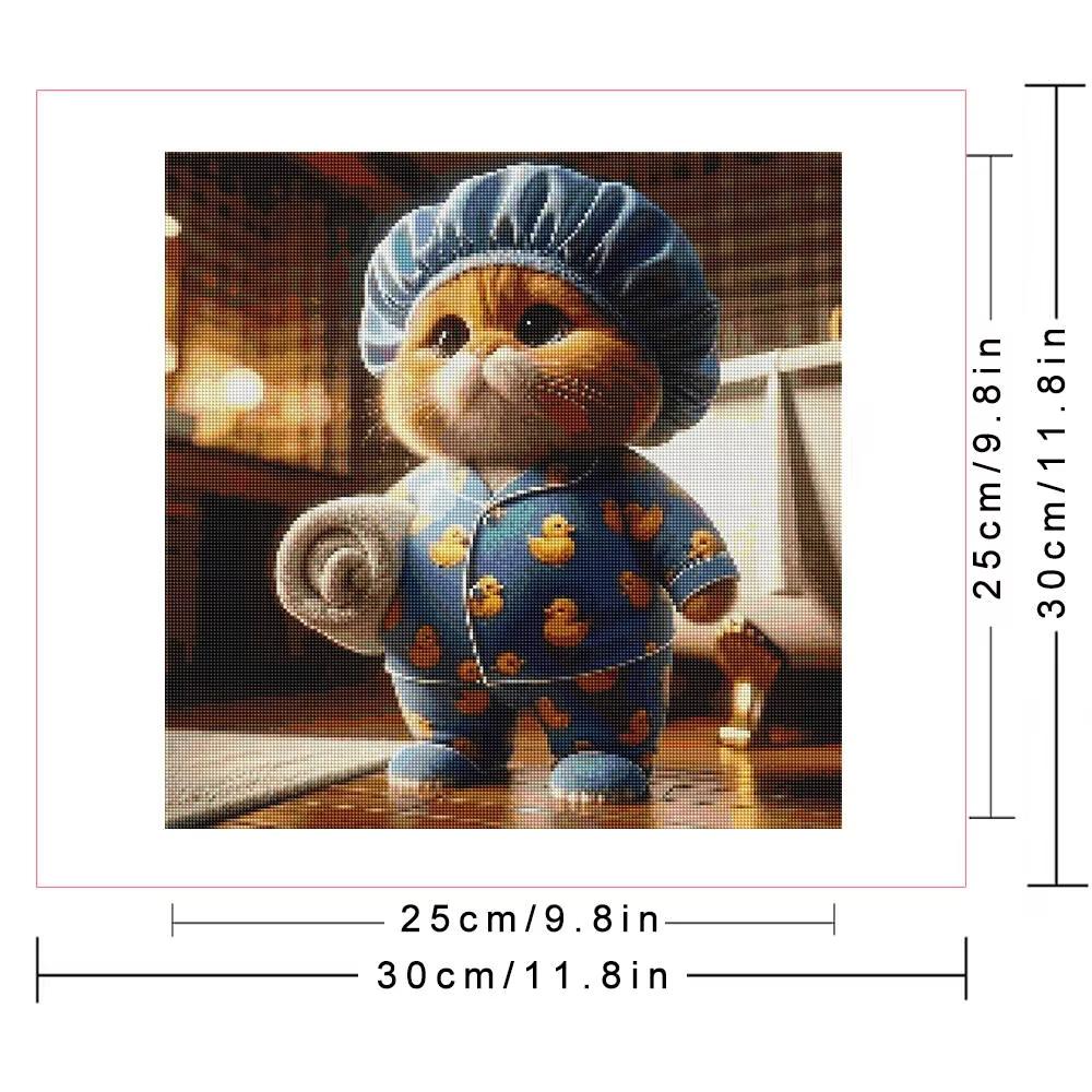 Diamond Art Painting Cat Animal Pet Full Round Diamond Mosaic Handmade Arts and Crafts Home Decoration