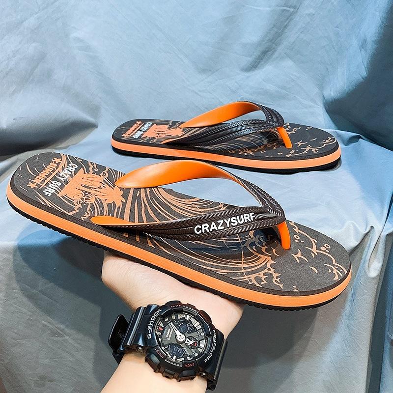Flip-flops Men's Summer Non-slip Home Casual Sandals Outside Wear Sports Wear-resistant Vietnamese Beach Sandals