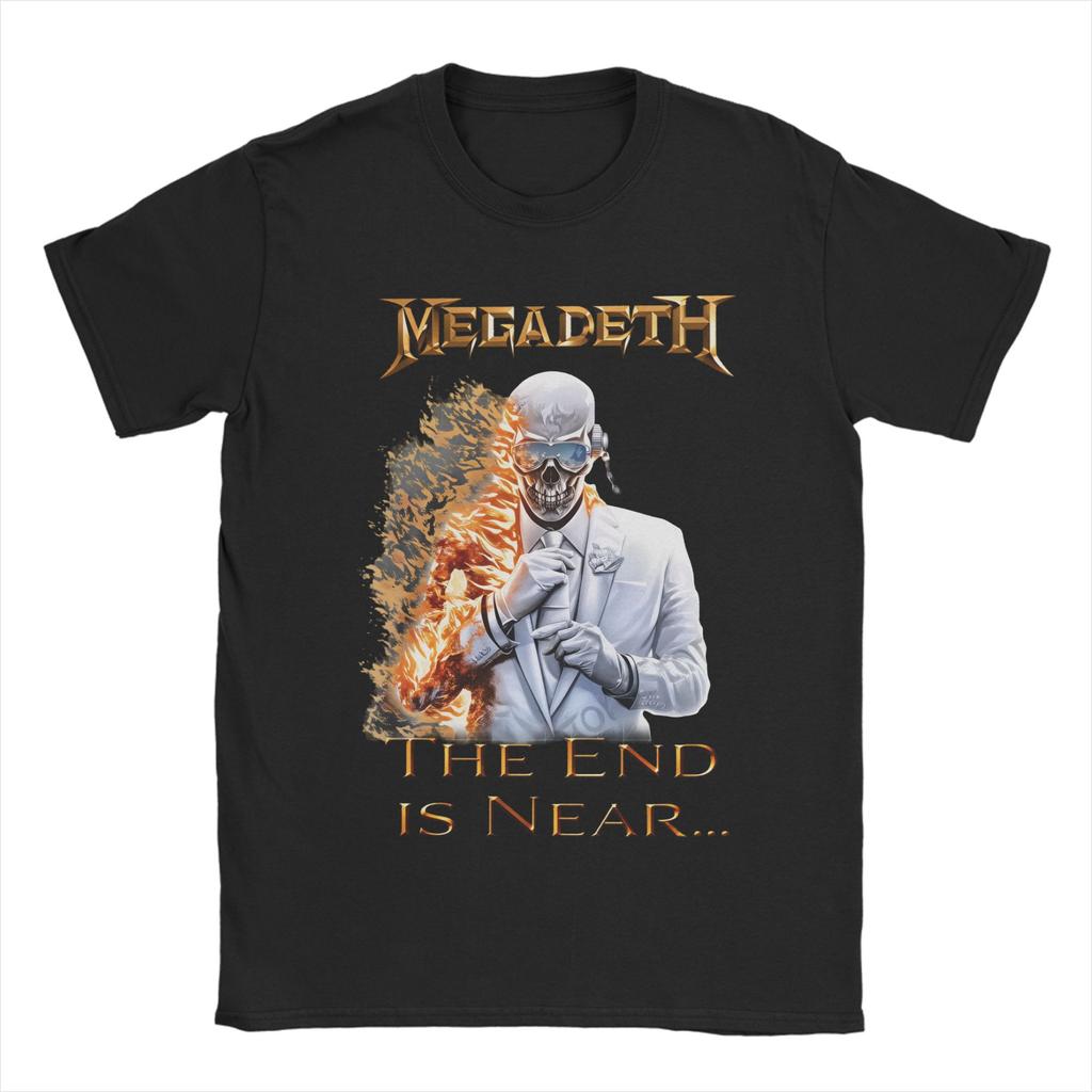 MMegadethed Band T Shirt Mens Cotton Unique TShirt Crew Neck Tees Short Sleeve Tops Big Size