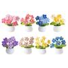 Knitting Crochet Lavender Flowers Potted Plant Colorful Flowers Handmade Flowers Home Office Car Decors Valentine Gift