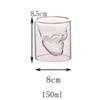 Hi Coffee Mug Double Crystal Skull Head Glass Cup Whisky Wine Vodka Bar Club Pivo Sklenice na víno