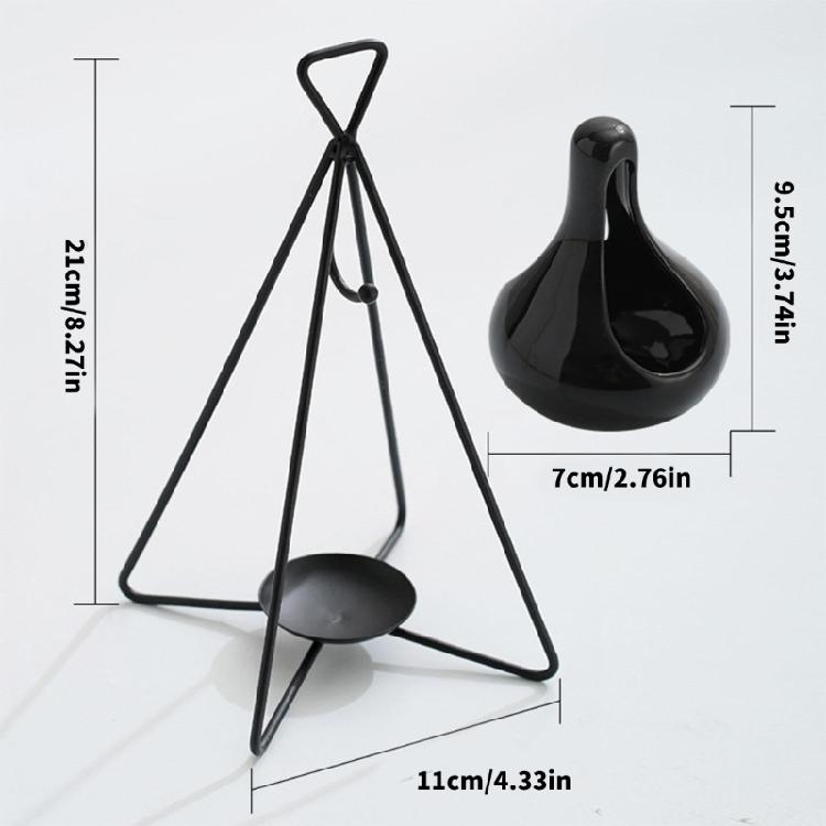 Fashionable Essential Oil Warmer with Iron Frame Scented Candle Holder for Bedrooms and Living Room