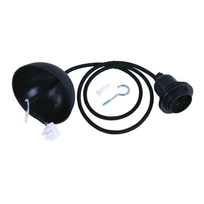 Suspension pour lampe avec douille E27 Noir
