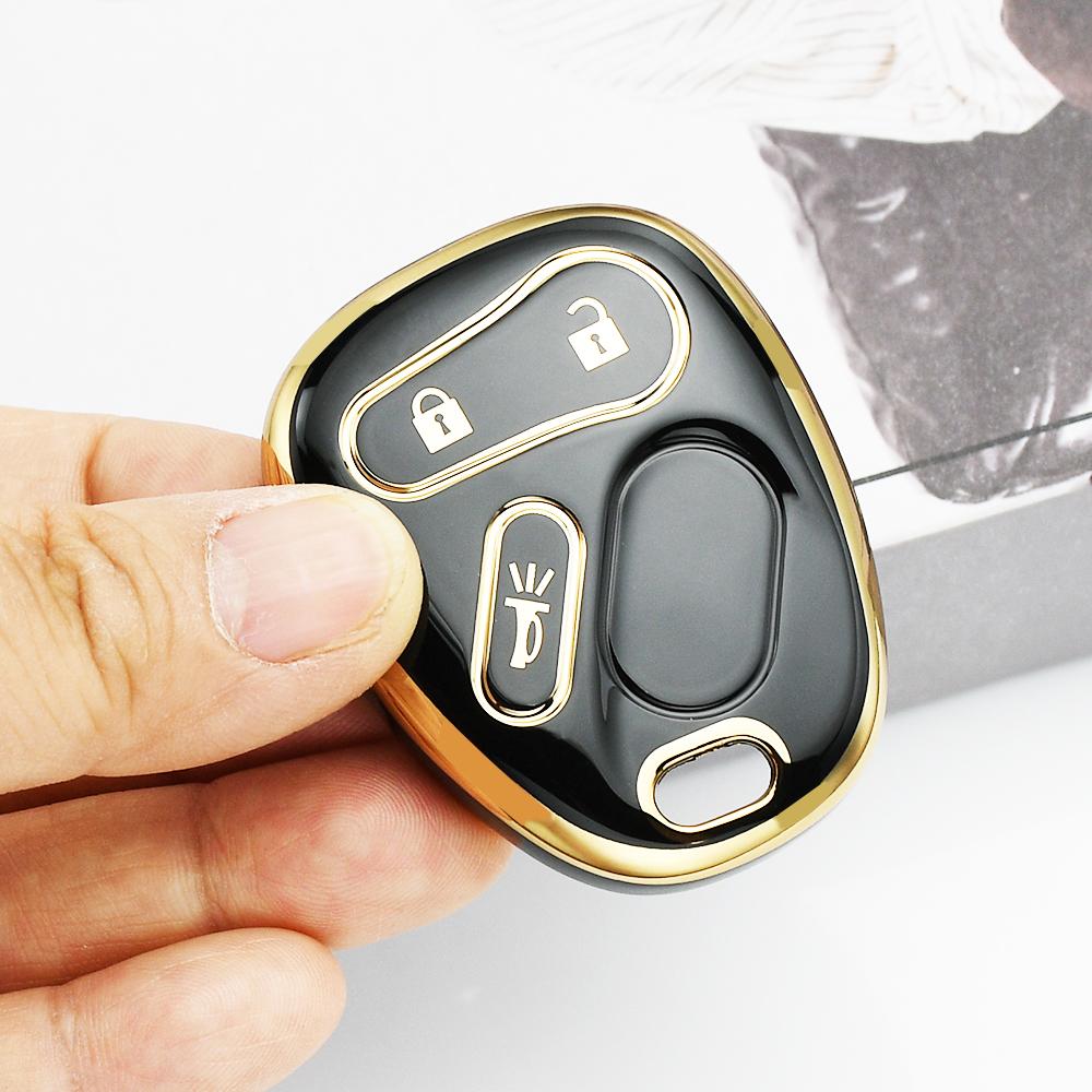 3/4 Button Shell Fob Cover Car Key Cover For Gmc Sierra Sonoma Yukon For Chevrolet S10 Saturn Silverado Suburban Gmc Tahoe Alarm