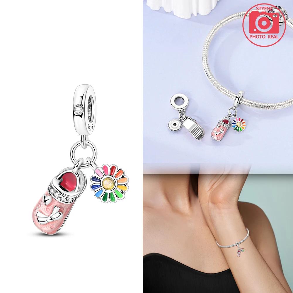 

Brand New Copper Metal Colors Pink Flat Shoe Pendant Bead Component Compatible With Copper Metal Colors Authentic Original Bracelets Do It Yourself