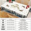 Christmas Snowman Gold Snowflake Waterproof Tablecloth Rectangular Party Wedding Holiday Decor