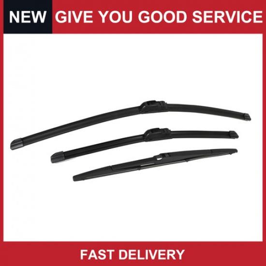 Pack of 3 For Toyota Prius 2010-2015 Front Rear Windshield Wiper Blade Set