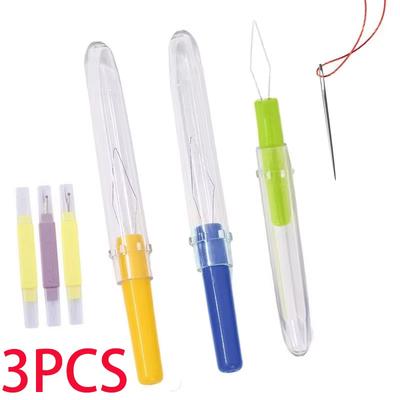 3PCS Quickly Auto Needle Threader Portable Sewing Handmade DIY Sewing Tools Acssories Plastic Needle Changer For Old People