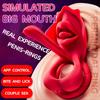 Realistic Big Mouth Locking Ring Tongue Mouth Clitoral Stimulator Adult Couples Sex Toy for Men and Women Sex Toy