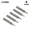 5pcs Bits Screwdriver Hex PH0000 PH000 PH00 PH0 PH1 PH2 Cross Screwdriver Bits H4x28mm Screwdriver Magnetic Bits