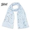 Holiday Gathering Accessory Glitter Sparkly Foil Snowflake Print Scarf for Women Christmas Soft Fabric Winter Gift Theme Shawl Wrap Fall Lightweight
