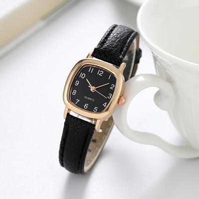Orologio da Donna Moda Piccolo Orologi al Quarzo Arabi Cinturino in Pelle Orologi da Polso