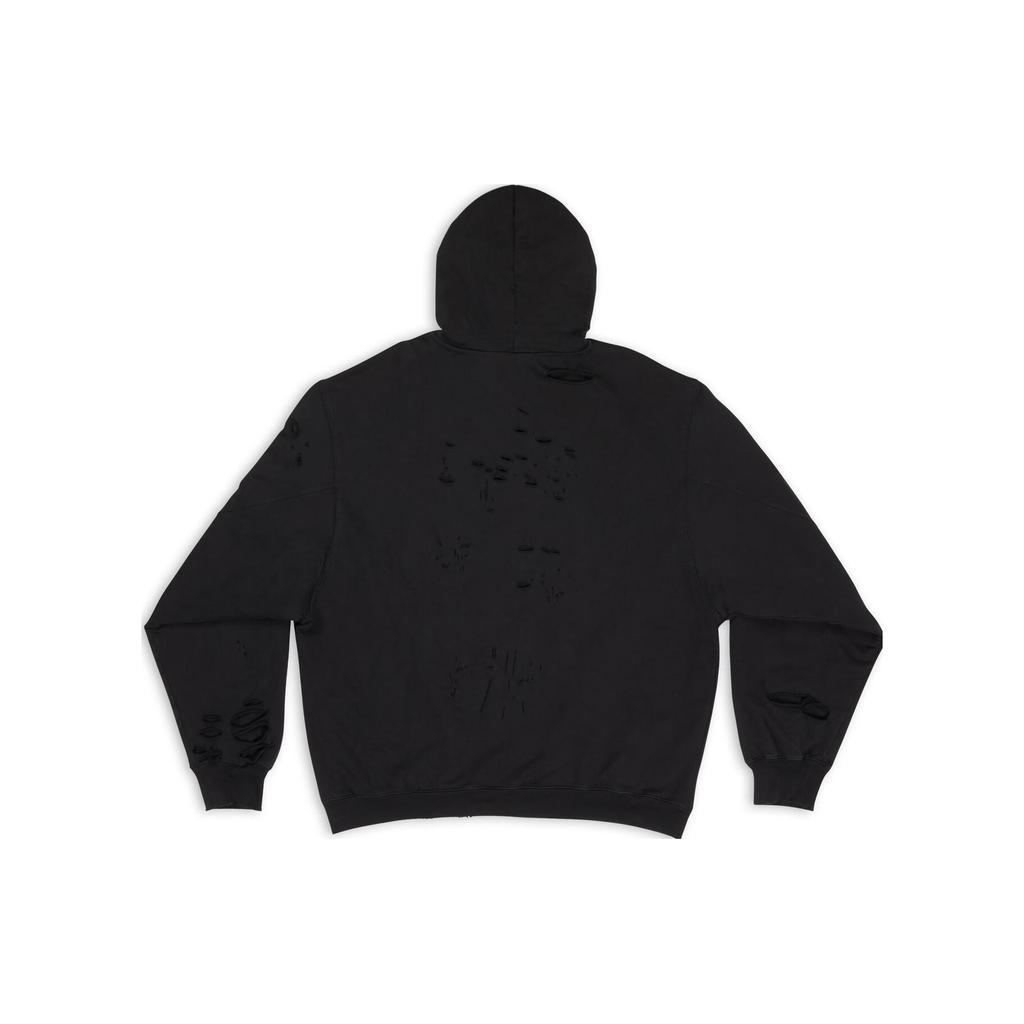 Balenciaga Moletom Oversize com Capuz Caps Destroyed 659403TKVB61781