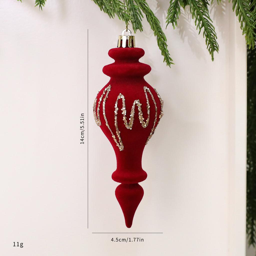 Christmas Tree Ornament Set With Plush Velvet Candy And House Shapes For Festive Decor
